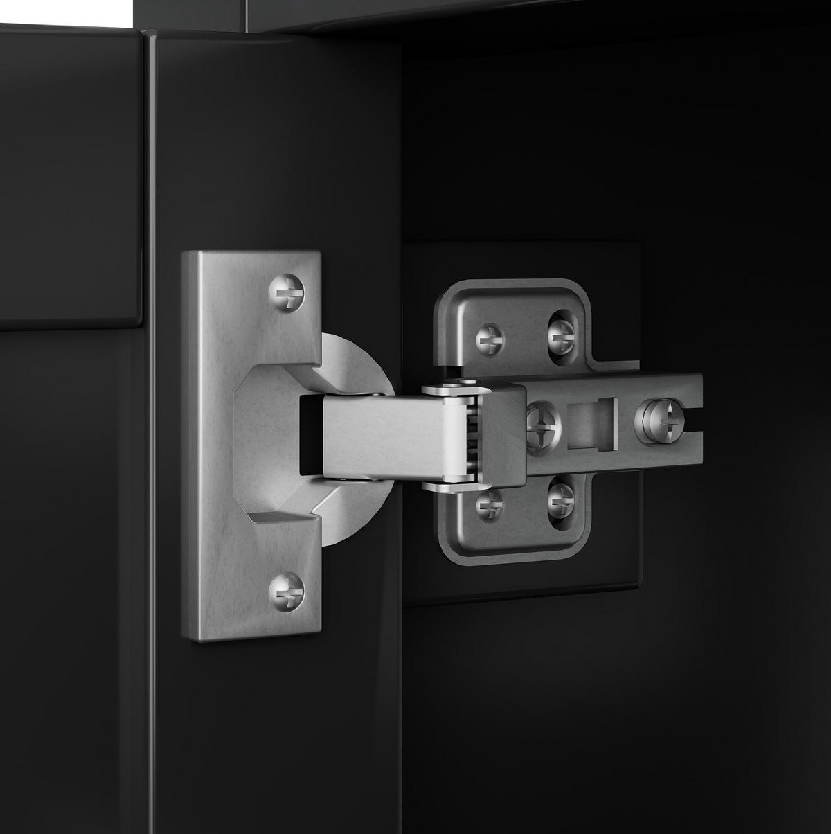 BADEZIMMERSCHRANK mit Keramikbecken 76 x 45,5 x 83,5 cm Schwarz - Schwarz, Holzwerkstoff (45.5/83.5/73cm) - Beauniv