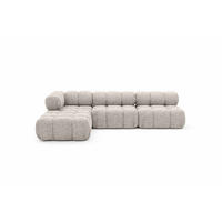 ECKSOFA L-Form Modulare, Bouclé-Stoff Abriamo, Beige, Links, Selia - Beige, Holz (285/160cm) - Kaiser Möbel