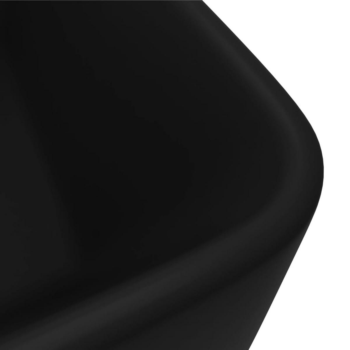 WASCHBECKEN Larkin 41/30/12 cm - Schwarz, Keramik (41/12/30cm) - Nettlife