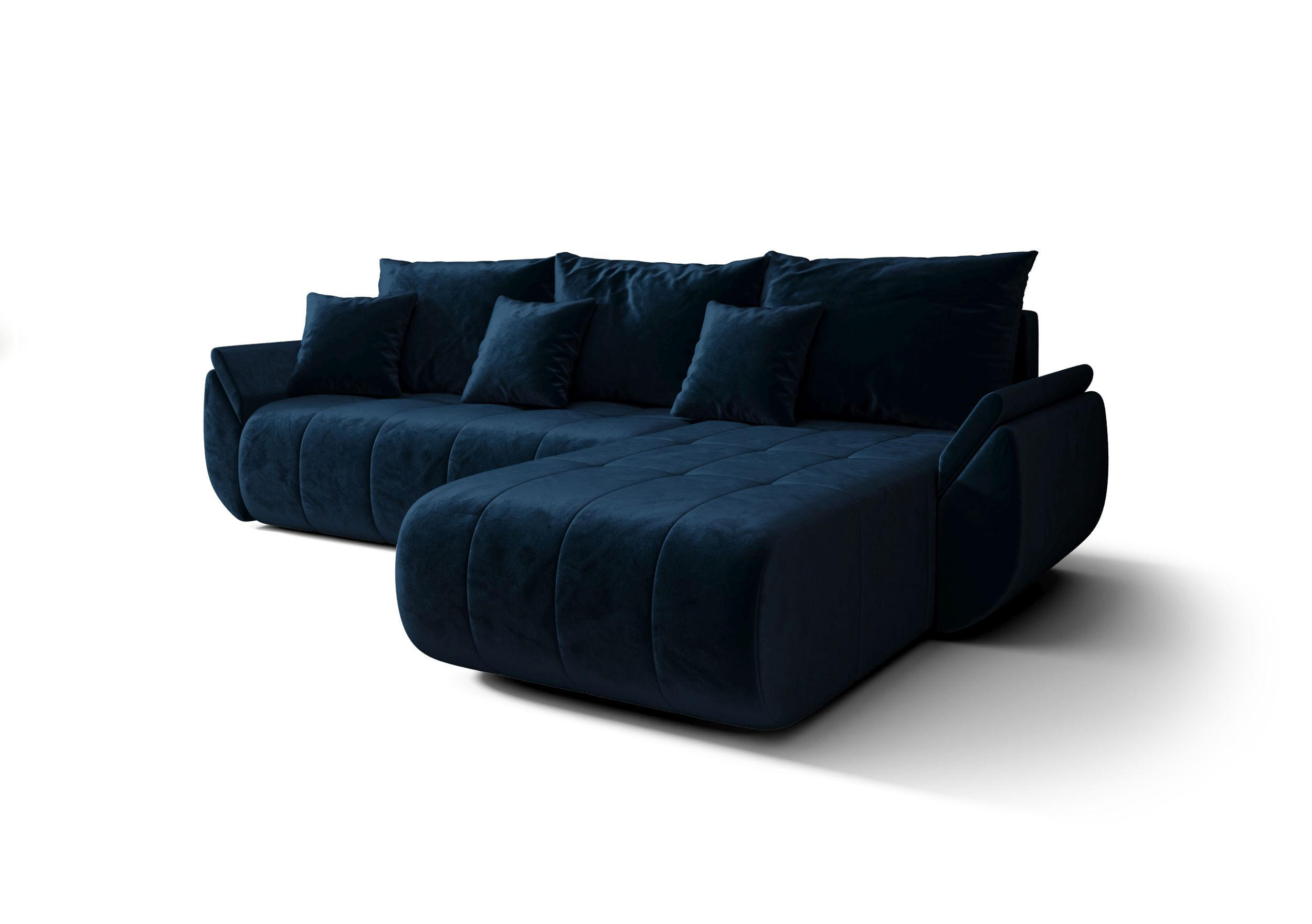 ECKSOFA mit Schlaffunktion TOKYO L Monolith 77 Links - Blau, Textil (280/185cm) - Bedante