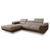 ECKSOFA Divo, Seite: Links - Braun, Holz/Textil (282/204cm) - Sofnet