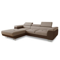 ECKSOFA Divo, Seite: Links - Braun, Holz/Textil (282/204cm) - Sofnet