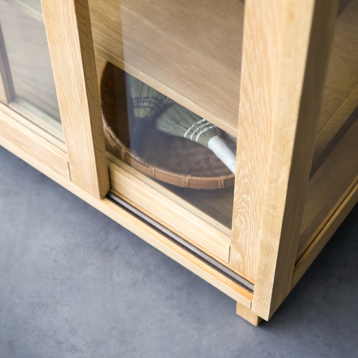 GESCHIRRSCHRANK Adel Natur aus Eiche - Naturfarben, Holz (110/180/45cm) - Tikamoon