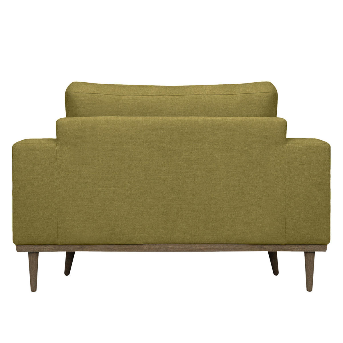 SESSEL - Eichefarben/Olivgrün, Eichenholz/Textil (122/81/88cm) - home24