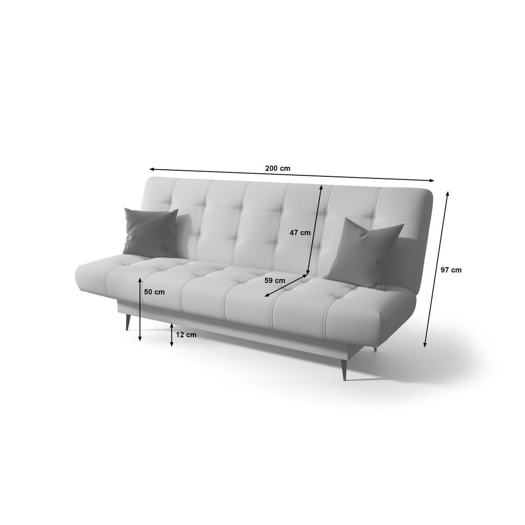 Thumbnail - O-Sofa Schlafsofa, Beige, Textil, 2-Sitzer, 200x97x97 cm, Wohnzimmer, Sofas & Couches, Schlafsofas