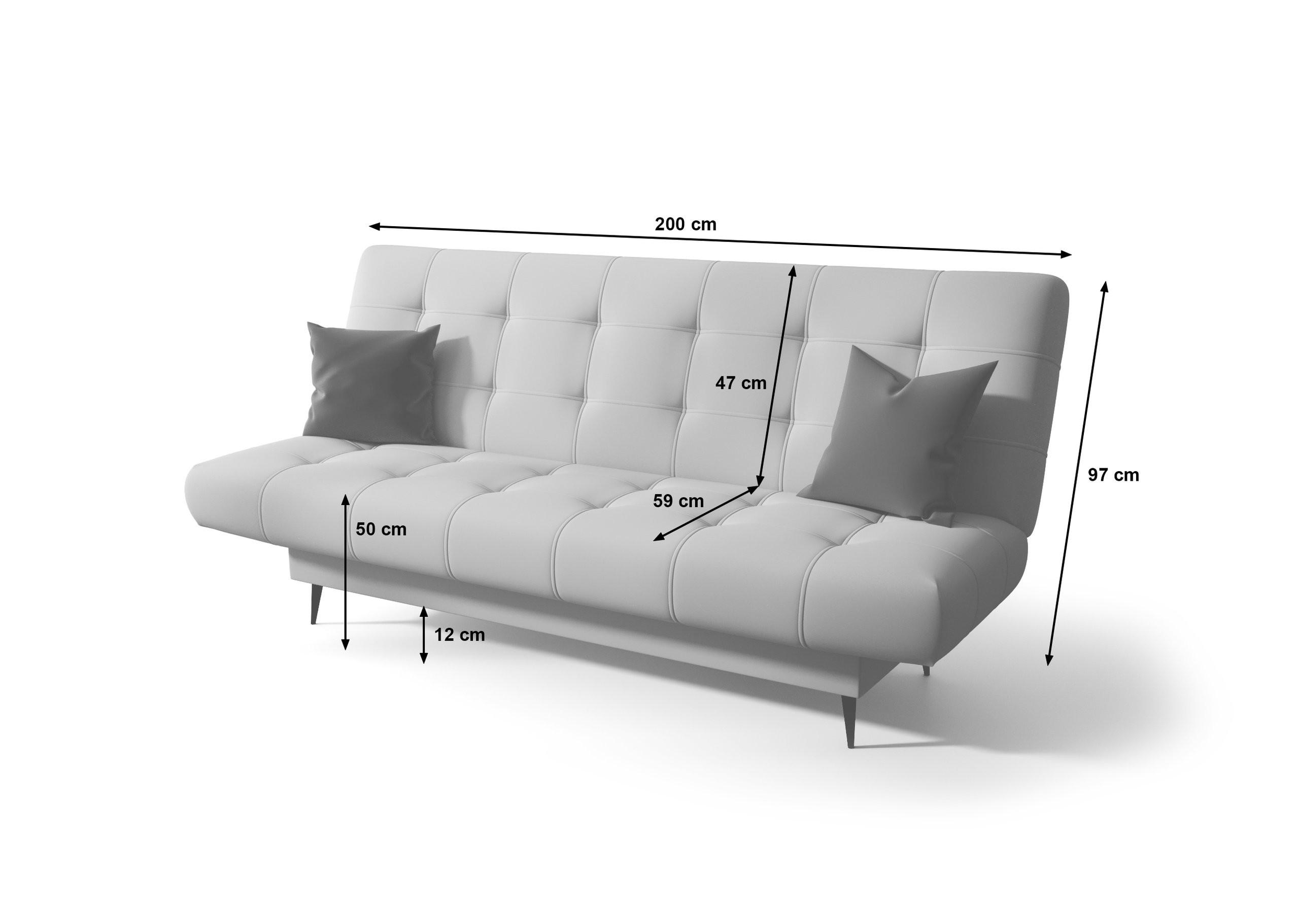 Thumbnail - O-Sofa Schlafsofa, Gelb, Textil, 2-Sitzer, 200x97x97 cm, Wohnzimmer, Sofas & Couches, Schlafsofas