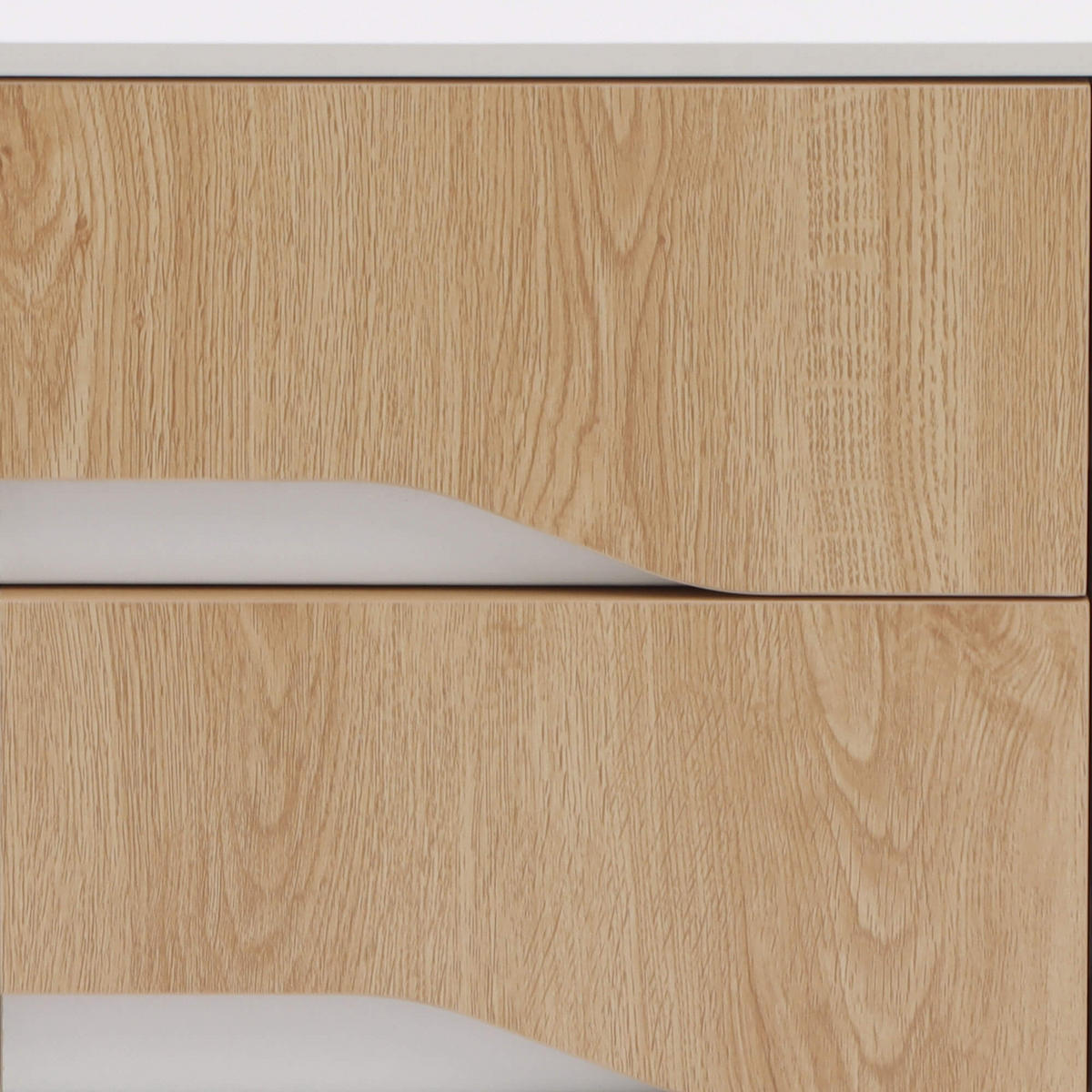 NACHTTISCH 2 Schubladen Weiß Braun 40/30/46 - Weiß, Holz (40/46/30cm) - Mobili Rebecca