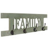 WANDGARDEROBE FAMILY SHABBY-LOOK Grün - Grün, Holz (60/21/2cm) - MCW