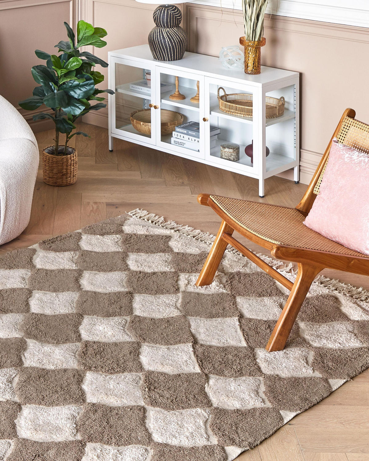 KURZFLOR-TEPPICH Sinop 200/140 cm - Braun, Textil (140/200cm) - Beliani