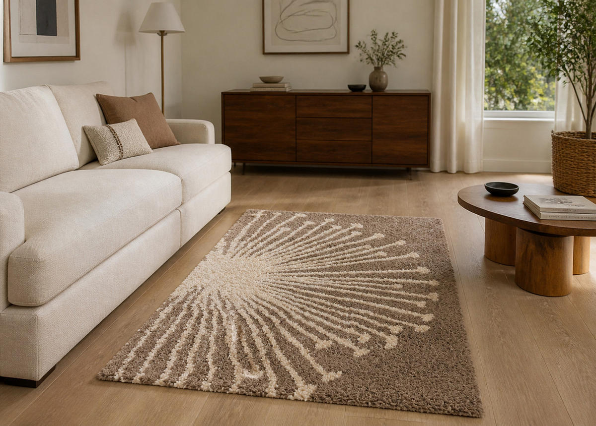 HOCHFLORTEPPICH Constellation 120/170 cm, taupe - Taupe, Textil (120/170cm) - A2A Home
