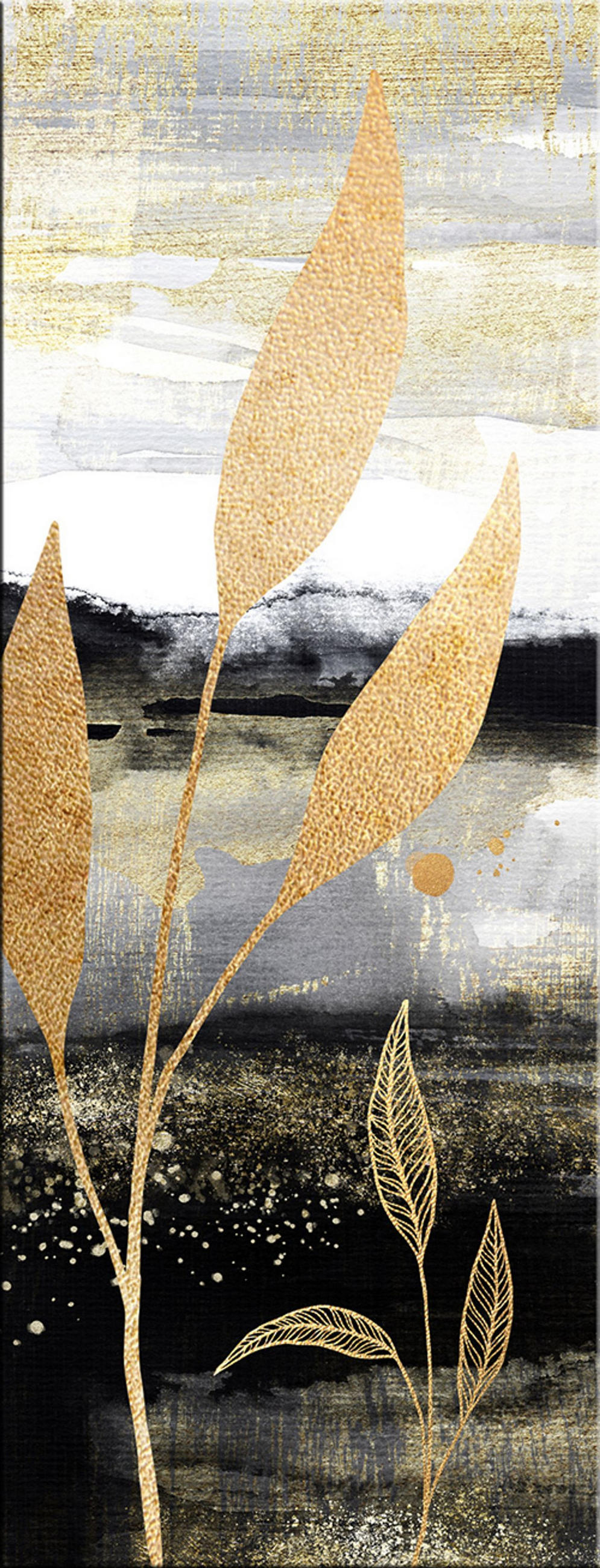 artissimo Glasbild Gelb 30x80 cm