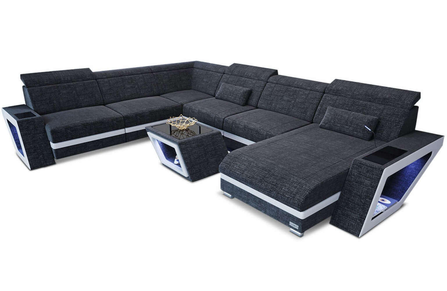 XXXLutz Wohnlandschaft Schwarz 349x89x264 cm