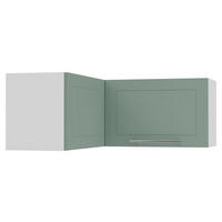 ECKHÄNGESCHRANK Kvantum W14/90/36 Mint Matt / Weiß Matt 90 / 90 / 36cm - Weiß/Mintgrün, Holz/Holzwerkstoff (90/36/90cm) - Feldmann-Wohnen