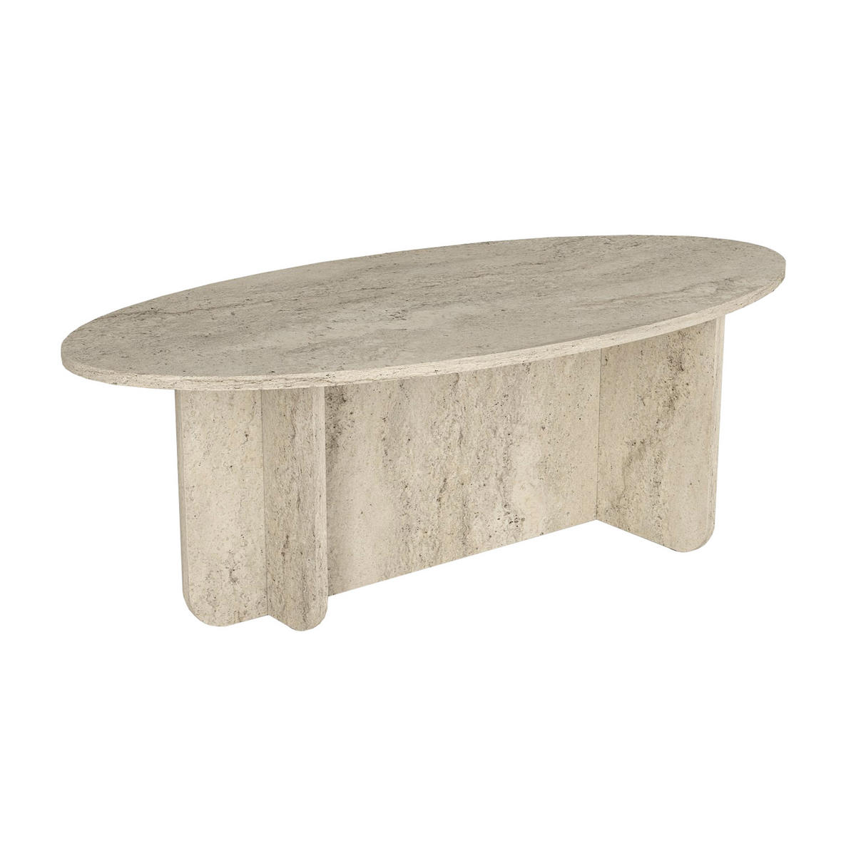 COUCHTISCH Luminous Beige Grau Granitoptik 120x60 cm - Beige/Grau, Holzwerkstoff (60/120/40cm) - moebel17