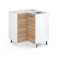 KUTNI DONJI ORMAR R-Line Hrast Sonoma 75.6 cm s vratima, bez radne ploče - hrast Sonoma, drvni materijal (75.6/81.6/46cm) - Vicco