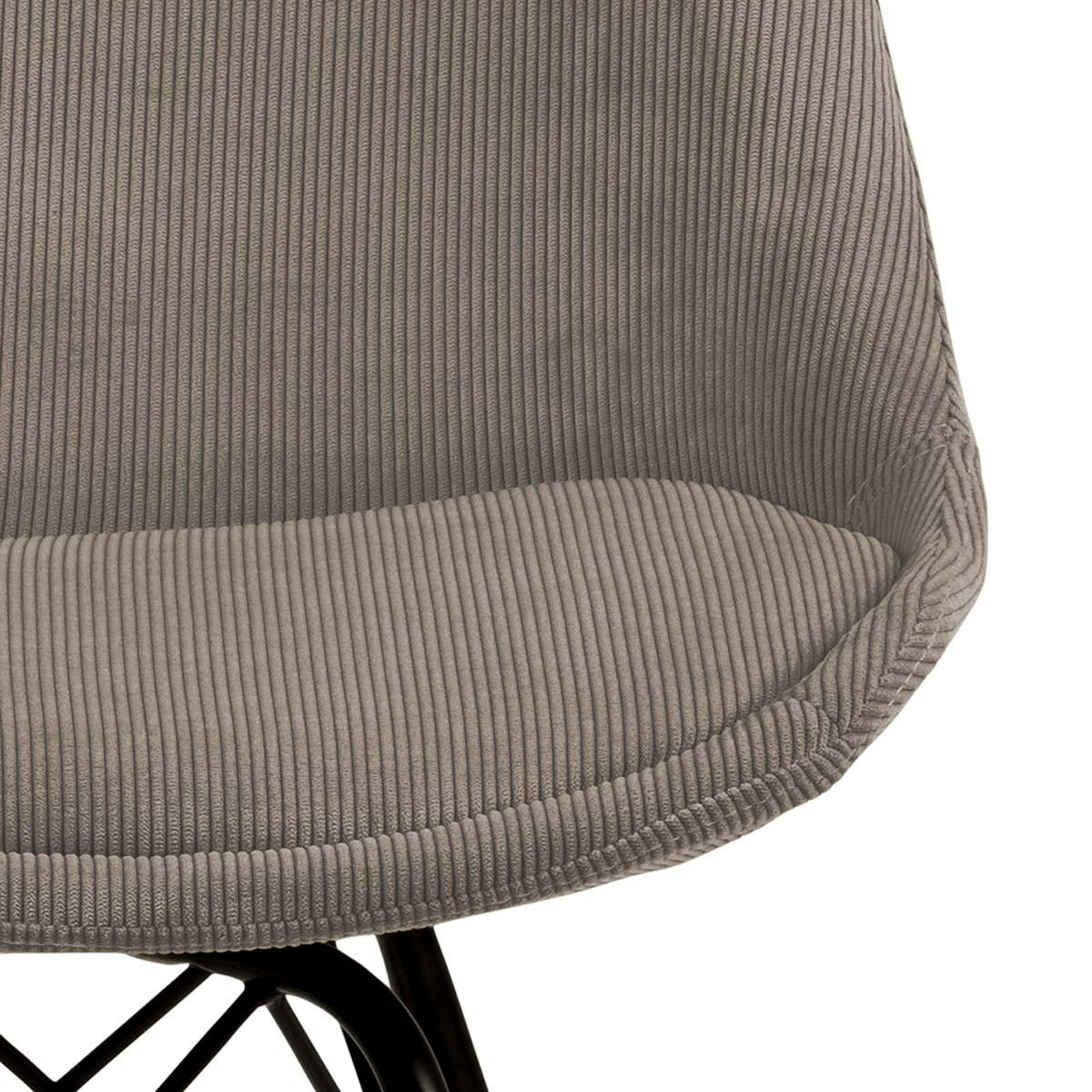 STUHL 2er-Set Samt beige - Beige, Holzwerkstoff (49/86/54cm) - ebuy24