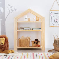 KNIHOVNA Leslie Přírodní dřevo - hnědá, dřevo (73/95/40cm) - Petits-meubles