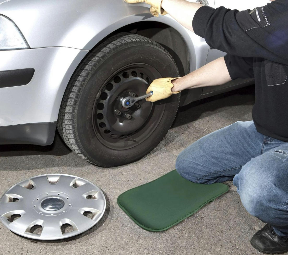 KNIEKISSEN Comfort 2 in 1, viskoelastisch, grün - Grün, Textil (2.5/5cm) - Westfalia