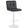 BARHOCKER Samt schwarz - Schwarz/Weiß, Textil/Metall (46/94/47cm) - CLP