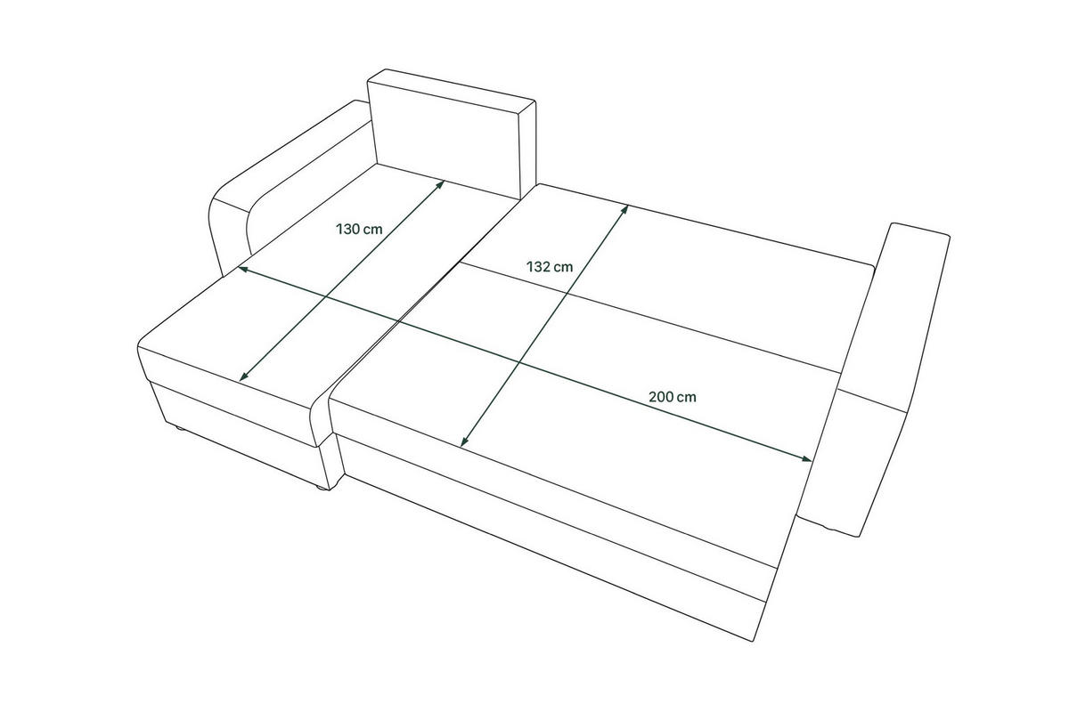 ECKSOFA HEWLET L BIS Itaka 50 Rechts mit Schlaffunktion - Grau, Textil (240/140cm) - Bedante