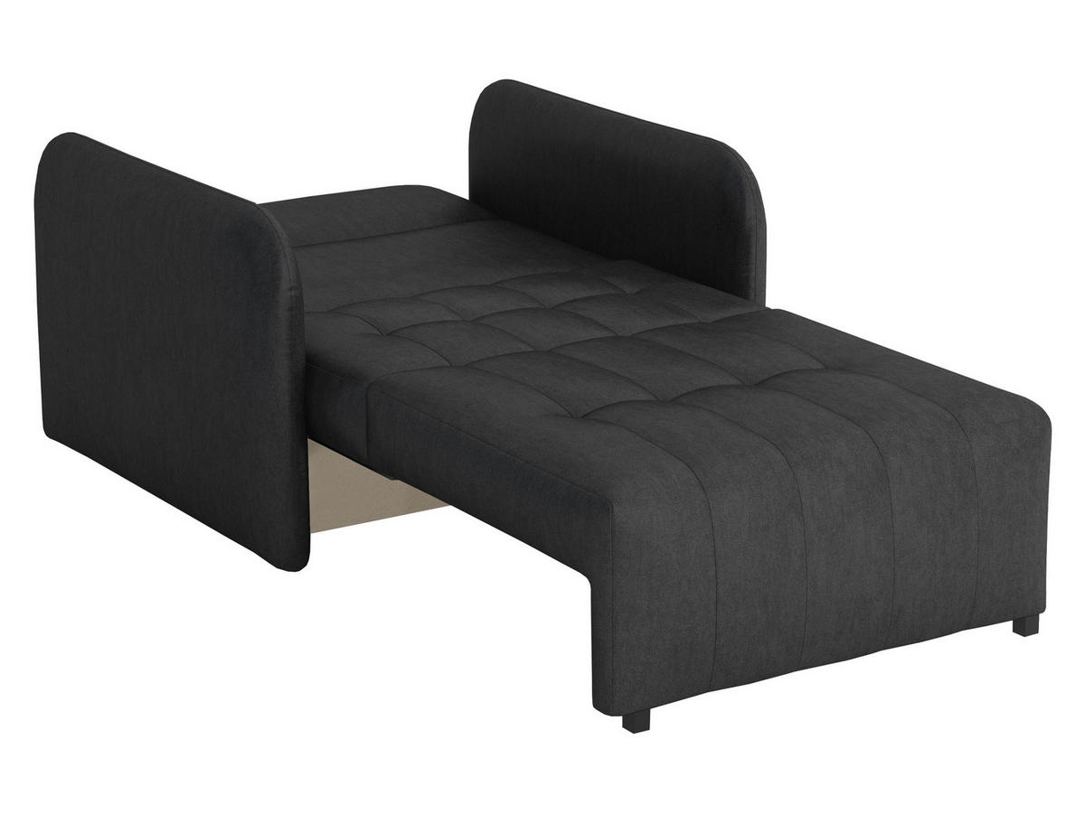 SCHLAFSOFA Viva Grand I - Schwarz/Naturfarben, Holz/Kunststoff (98/85/95cm) - MIRJAN24