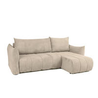 ECKSOFA Ontario Xs Mit Schlaffunktion - Beige, Holzwerkstoff/Textil (226/154cm) - Fun Möbel