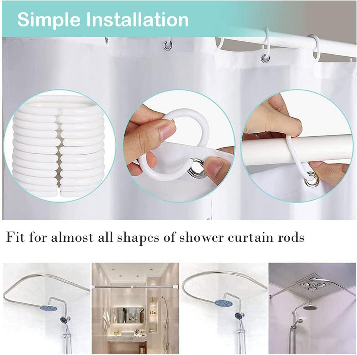 DUSCHVORHANG Stoff schimmelresistent schnelltrocknend fürs Badezimmer Dusche Badewanne Polyester maschinenwaschbar - Multicolor, Textil (180/180cm) - MCBOSON