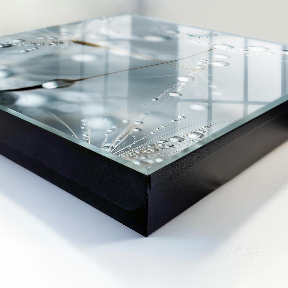 SCHLÜSSELBOX Schwarz 30x30 cm- Türöffnung nach rechts - Tautropfen - Grau, Metall (30/30/5cm) - TULUP