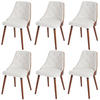 ESSZIMMERSTUHL Weiß 6er-Set - Weiß, Textil (50/82/53cm) - MCW
