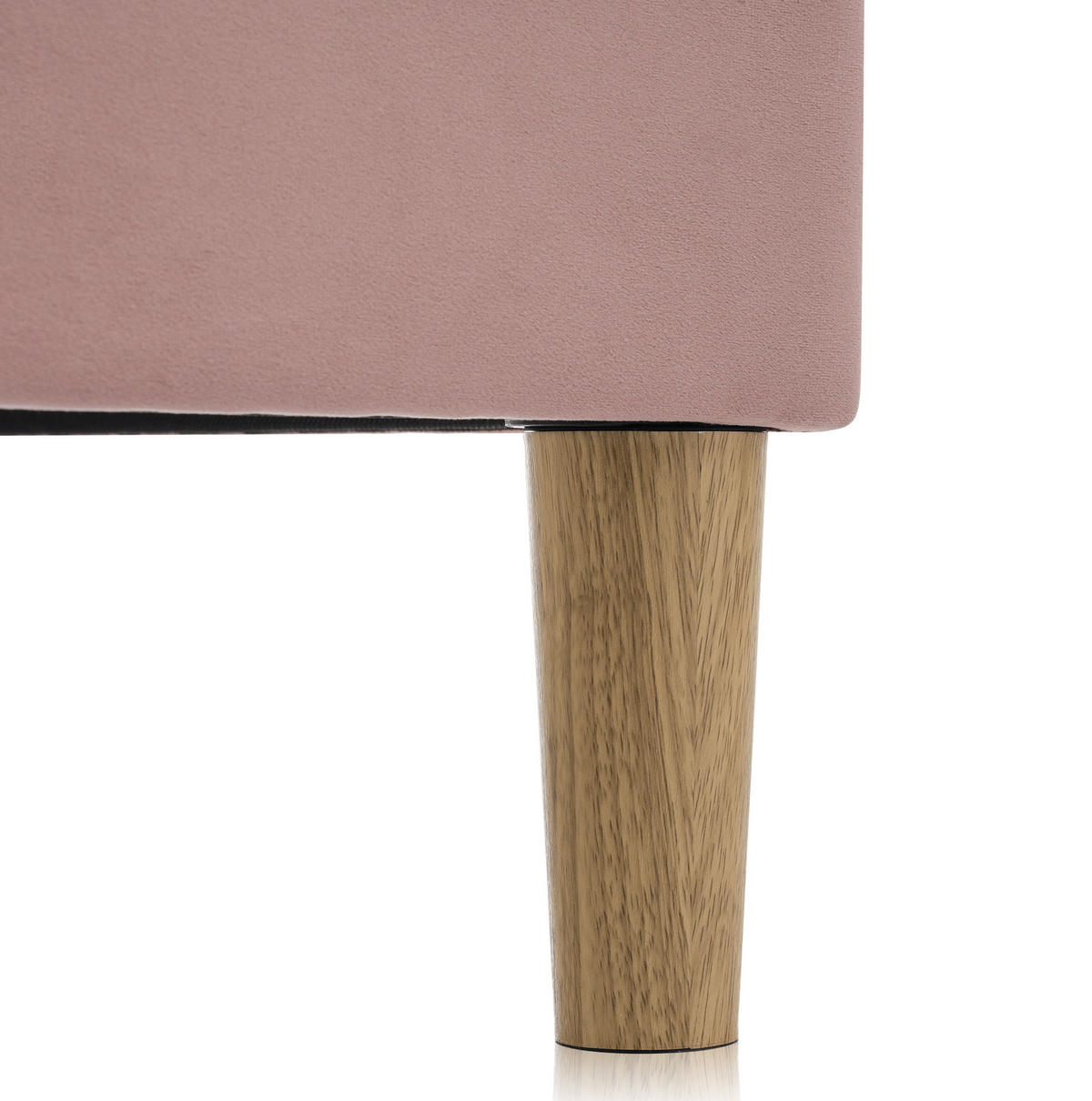 POLSTERBETT mit LED-Kopfteil 140x200 cm Samt Pink - Pink, Metall (140/200cm) - Meubliv