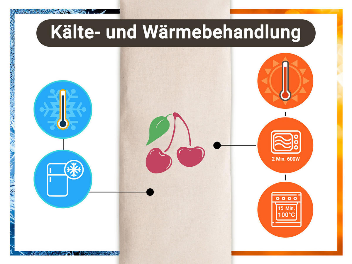 WÄRMEKISSEN, 20x53 cm, 100% Baumwolle, Weiß - Beige, Textil (20/5/53cm) - Zollner24