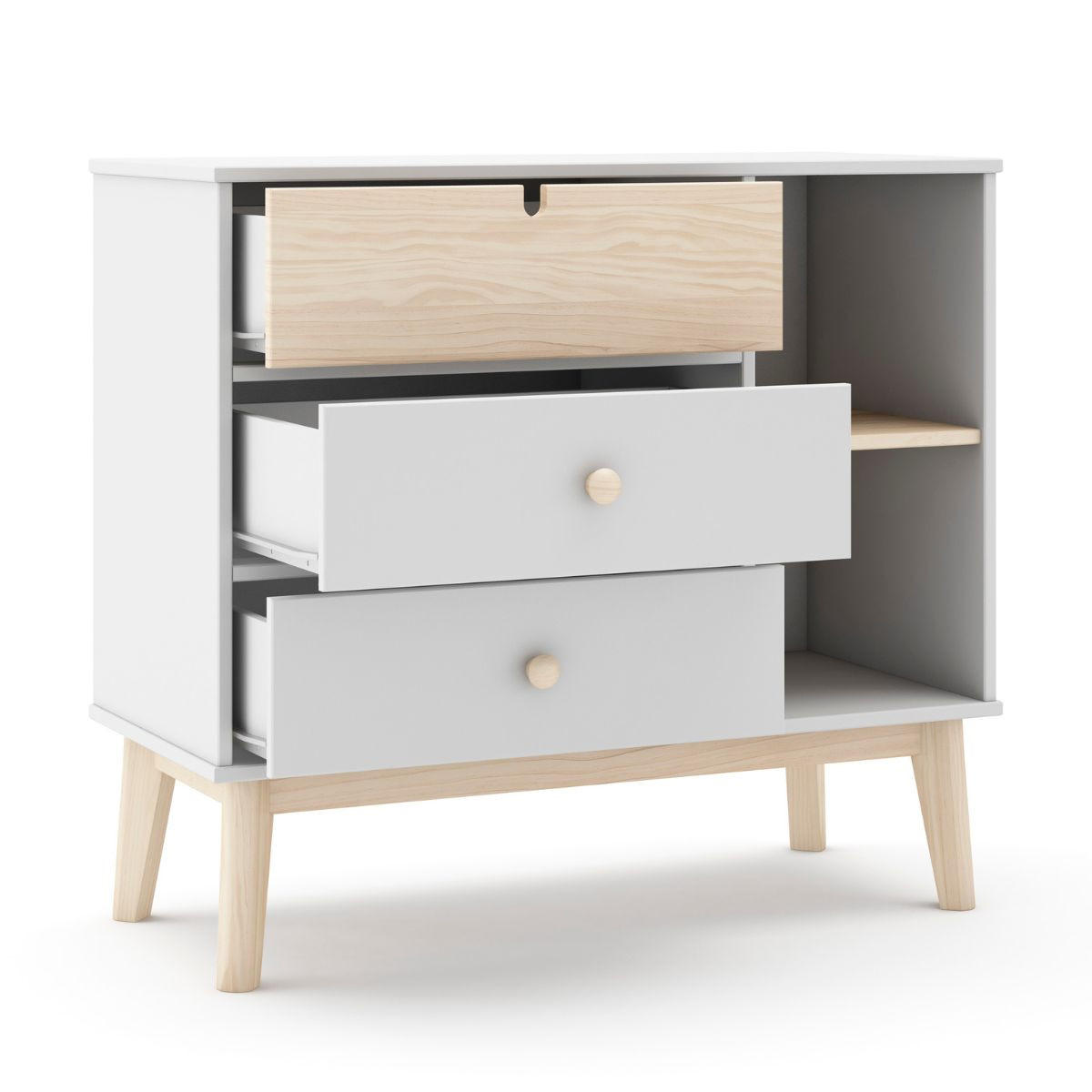 KOMMODE Estefania Beige 90/40/81 cm - Beige, Holz (40/81/90cm) - Calicosy