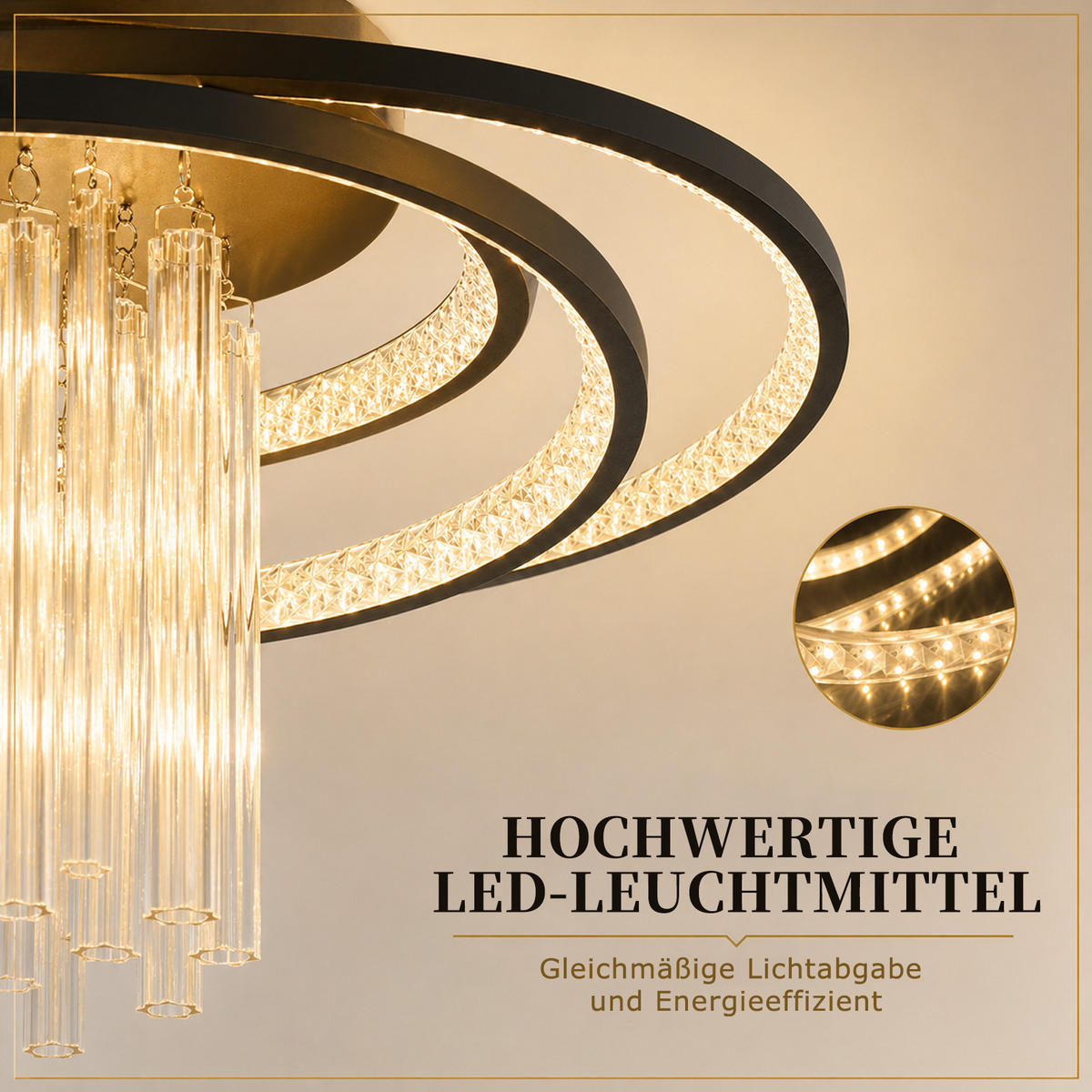 LED DECKENLEUCHTE Nixalin 48/25/20 cm - Schwarz, Metall (48/25/20cm) - ZMH