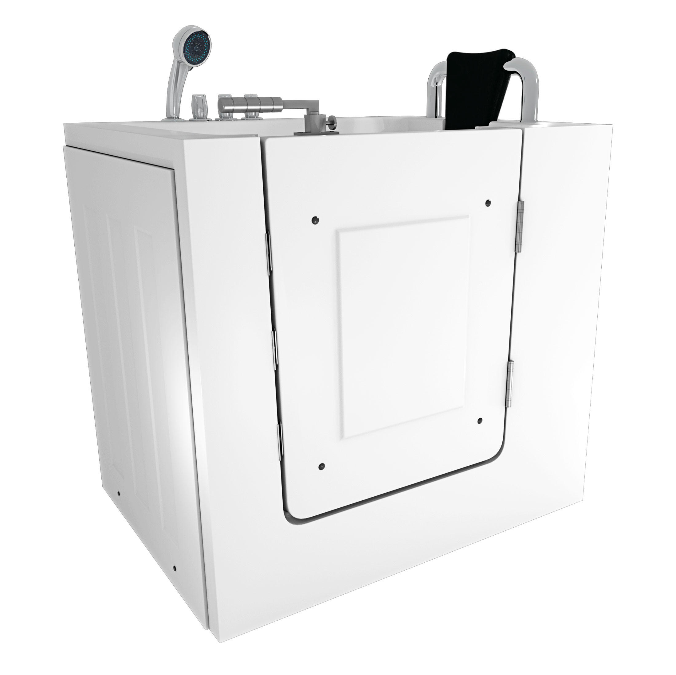 SENIORENWANNE S02-TH-C-R Weiß - Weiß, Glas/Kunststoff (78/113/100cm) - AcquaVapore by Sandra Jentho