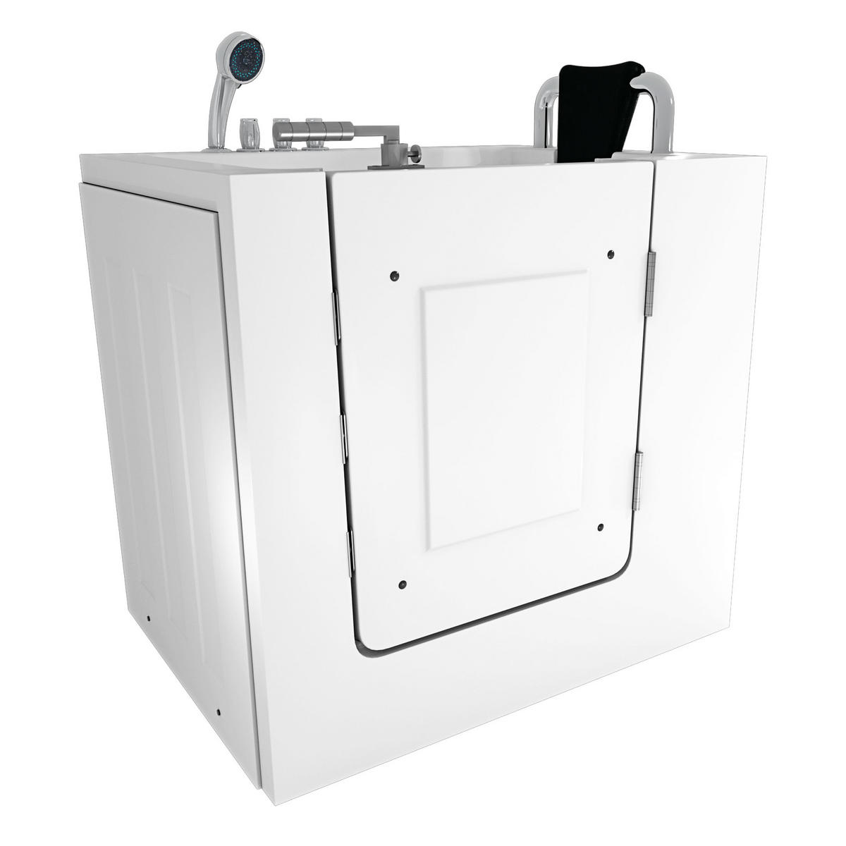 SENIORENWANNE S02-TH-C-R Weiß - Weiß, Glas/Kunststoff (78/113/100cm) - AcquaVapore by Sandra Jentho