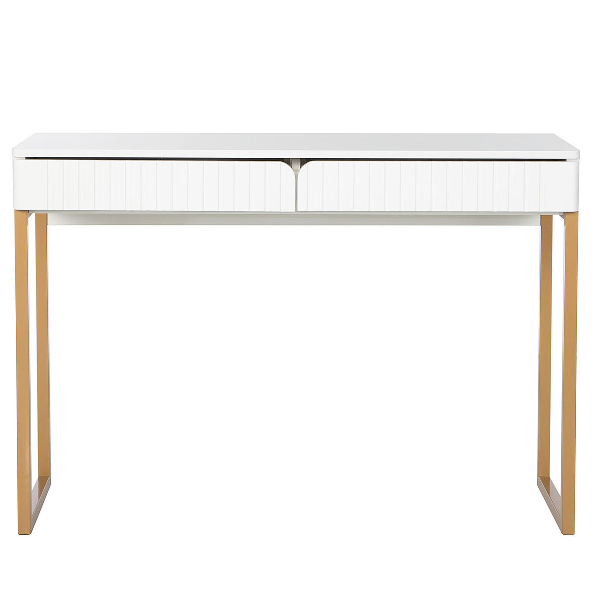 SCHREIBTISCH - Goldfarben, Holzwerkstoff/Metall (40/110/75cm) - home24