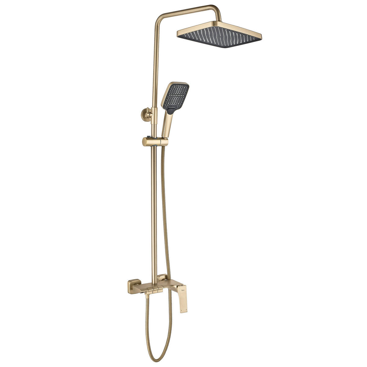 DUSCHGARNITUR Premium Rea Joe Brush Gold - Goldfarben, Metall (18/123/20.5cm) - REA