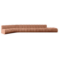 ECKSOFA modulares Sofa Brilo-L3 - 562x174x70 cm Apricot - Koralle, Holzwerkstoff/Textil (562/174cm) - ALTDECOR