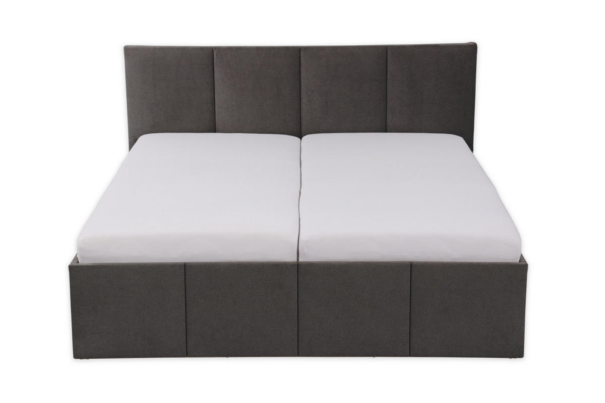 POLSTERBETT Dalas Anthrazit 180 x 200 x 40 cm Stauraum Mit hochwertiger Matratze H2 (bis 100 kg) und Lattenrost - Anthrazit, Holz (180/200cm) - Halmon Schlafkomfort Betten 
