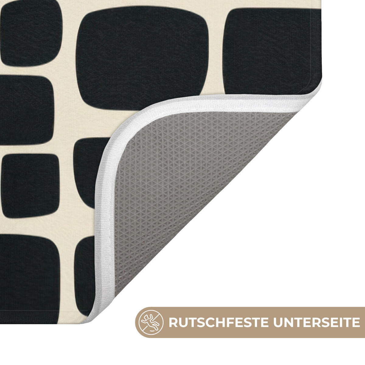 KOUPELNOVÁ PŘEDLOŽKA Moderní - organické - černé 60x120 cm - antracitová, textil/plast (60/120cm)