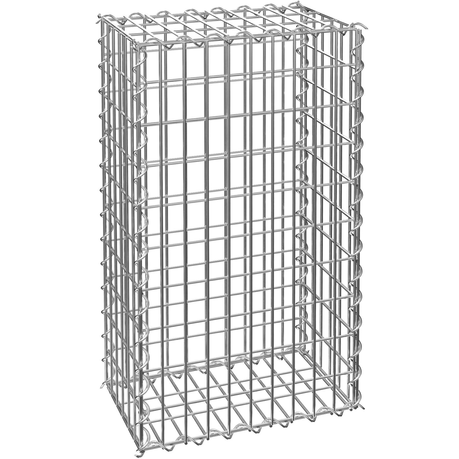 GABIONE ,Drahtstärke 4 mm,grau - Grau, Metall (30/50cm) - tectake