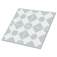 FLIESENAUFKLEBER 9 Stück 30x30 cm selbstklebend Geometrisches Patchwork - Grau, Textil (30/1.6/30cm) - TULUP
