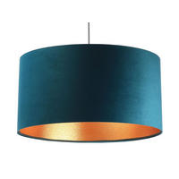 HÄNGELEUCHTE Gold 50/25 cm - Türkis/Goldfarben, Kunststoff (50/0.8/25cm) - ONZENO