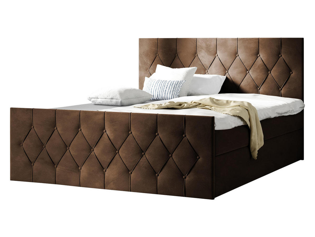 BOXBETT Sky Lux - Braun, Holz (140/200cm) - MIRJAN24
