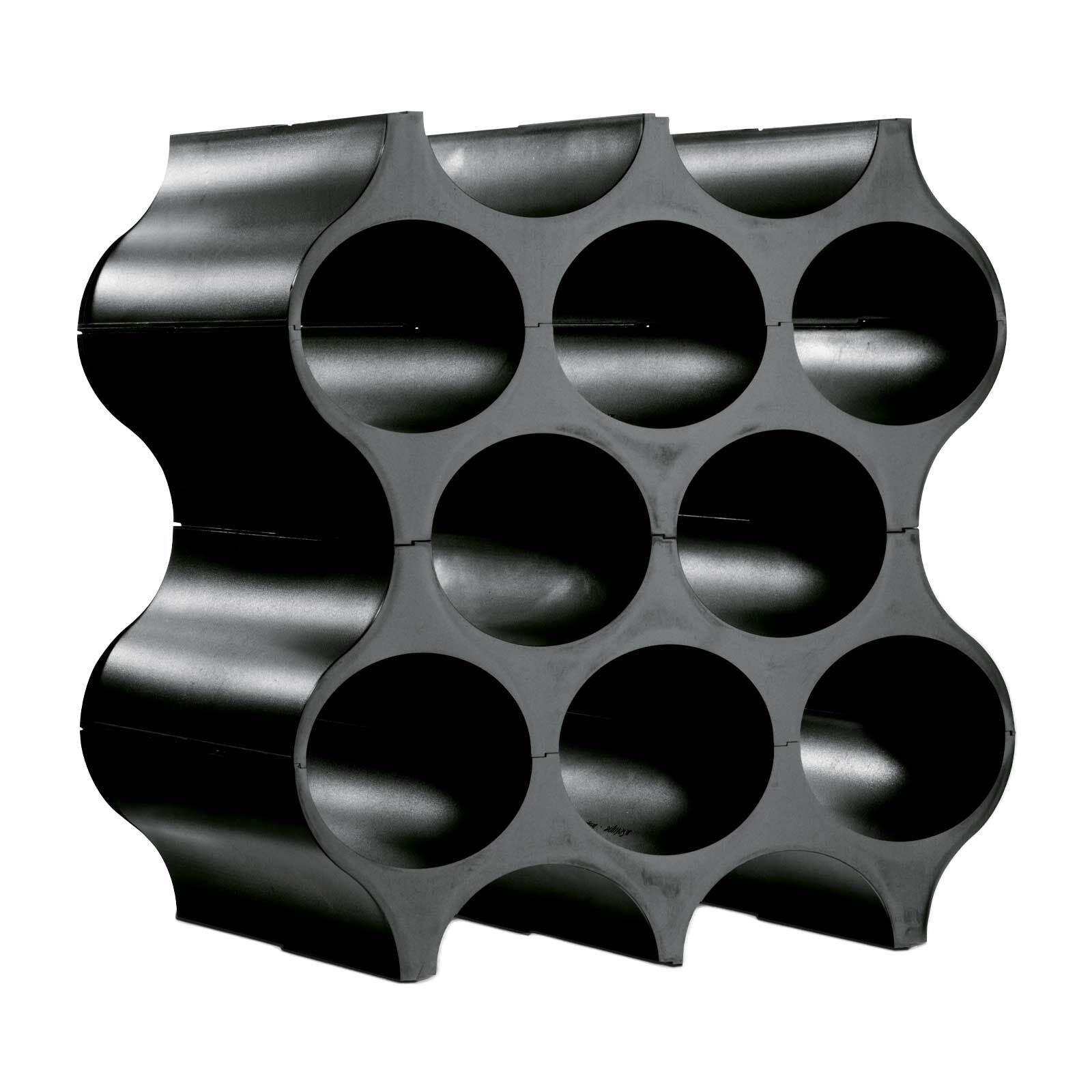 FLASCHENREGAL Set-Up cosmos black ↕ 36,4 cm - Schwarz, Kunststoff (35.3/36.4/23cm) - Koziol