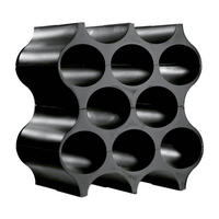 FLASCHENREGAL Set-Up cosmos black ↕ 36,4 cm - Schwarz, Kunststoff (35.3/36.4/23cm) - Koziol