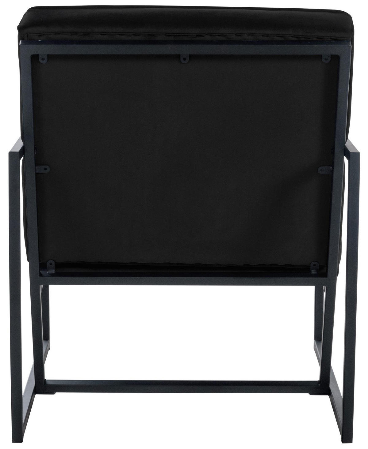 SESSEL Samt schwarz - Schwarz, Textil/Metall (63/79.5/83cm) - CLP