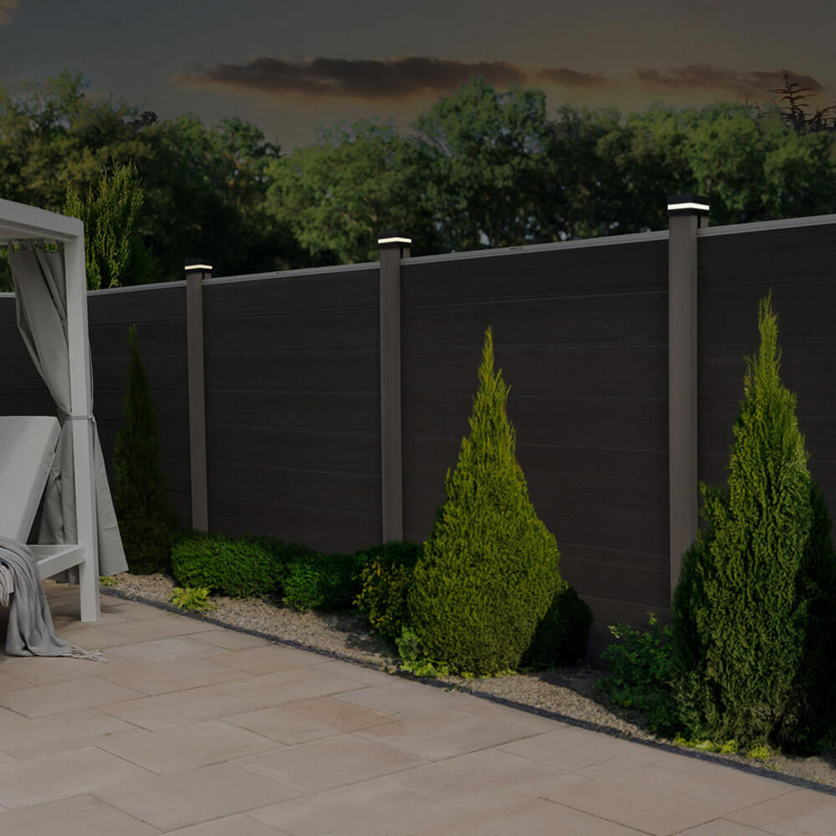 PFOSTENABDECKUNG CALLUX COVER - 3 - Schwarz, Kunststoff (11/7.6cm) - Home Deluxe