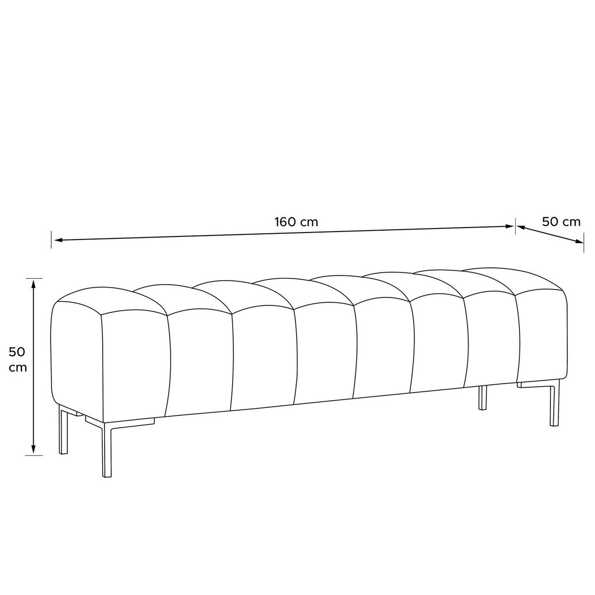 POLSTERBANK PECCO - Dunkelgrün, Holz (50/50/160cm) - KONSIMO®