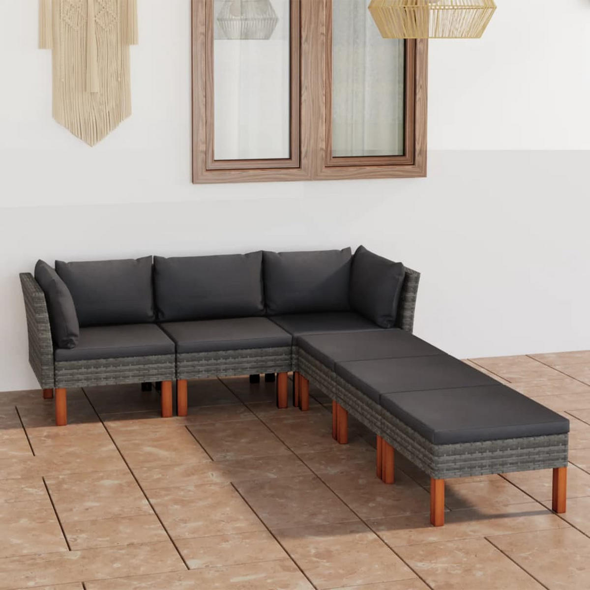GARTENSET Yeakley 6-teilig - Grau, Metall - Nettlife